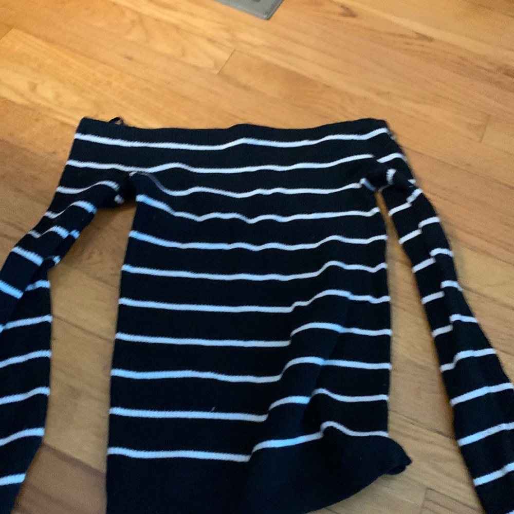 Black and white striped sweater